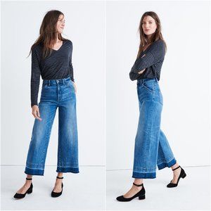 Madewell Wide Leg Crop Jeans drop hem edition 26